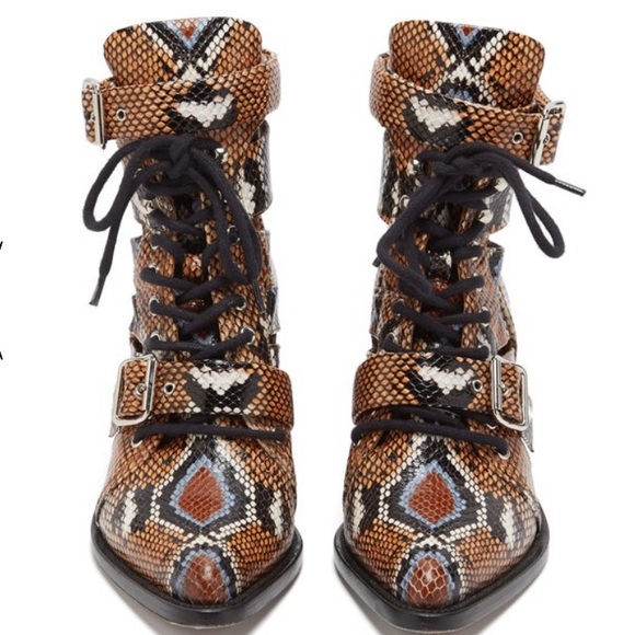 Authentic Chloe Rylee Python Embossed Leat… - Picture 8 of 9